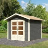 Abri De Jardin En Bois Massif Gris Terre 5,95m² Talkau 4 – Karibu