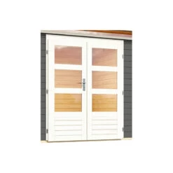 Abri De Jardin En Bois Massif Gris Terre 8,88m² Kastorf 7 Avec Appentis 320cm – Karibu -Outdoor Soldes abri de jardin en bois massif gris terre 888m kastorf 7 avec appentis 320cm karibu 3