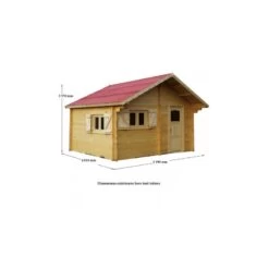 Abri De Jardin En Bois Massif Semi-habitable 20m² – Madriers 60mm -Outdoor Soldes abri de jardin en bois massif semi habitable 20m madriers 60mm 3