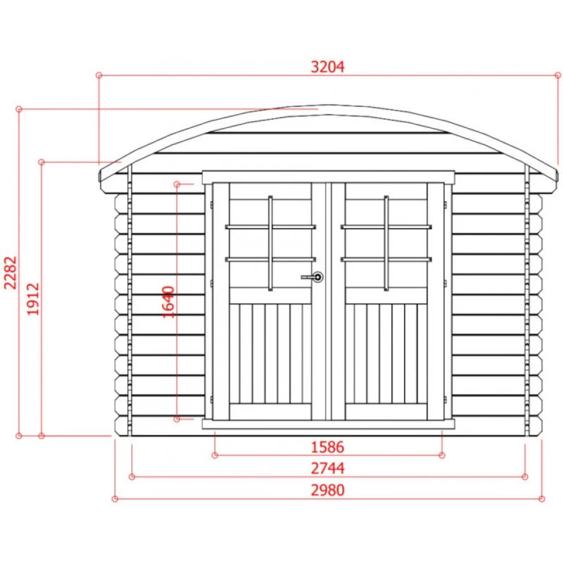 Abri De Jardin En Bois Traité Autoclave 28mm 7,09m² Toit Berceau SOLID 6 Abri De Jardin En Bois Traité Autoclave 28mm 7,09m² Toit Berceau SOLID – Image 6