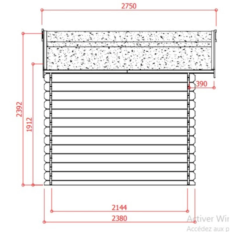 Abri De Jardin En Bois Traité Autoclave 28mm Nimes Porte Double 5,66m² SOLID 3 Abri De Jardin En Bois Traité Autoclave 28mm Nimes Porte Double 5,66m² SOLID – Image 3