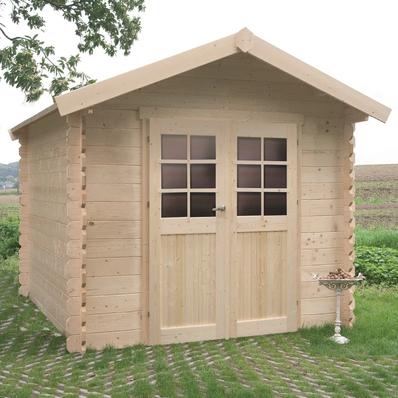 Abri De Jardin En Bois Traité Autoclave 28mm Nimes Porte Double 5,66m² SOLID 1 Abri De Jardin En Bois Traité Autoclave 28mm Nimes Porte Double 5,66m² SOLID