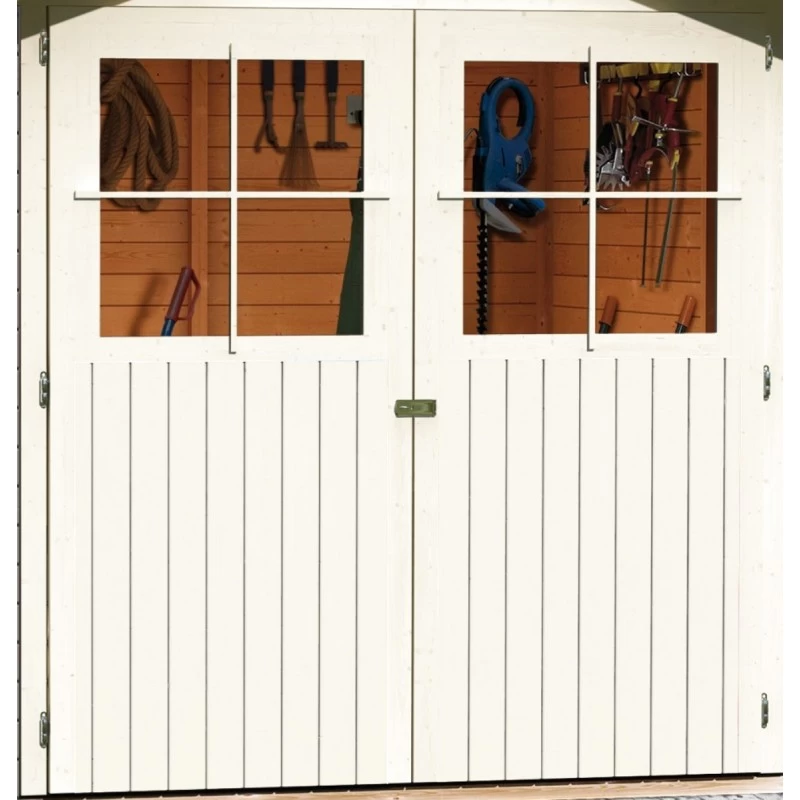 Abri De Jardin En Bois Vitrifié Gris 19mm 4.62m² Glücksburg 3 - Karibu 5 Abri De Jardin En Bois Vitrifié Gris 19mm 4.62m² Glücksburg 3 - Karibu – Image 5