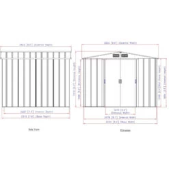 Abri De Jardin En Métal Anthracite 6,34m² - DURAMAX + Kit D'ancrage -Outdoor Soldes abri de jardin en metal anthracite 634m duramax kit d ancrage 3
