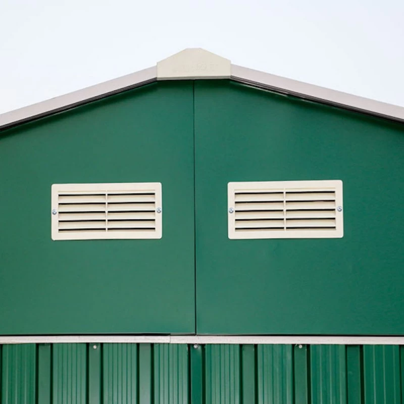 Abri De Jardin En Métal Vert Pin 4,78m² - DURAMAX + Kit D'ancrage 4 Abri De Jardin En Métal Vert Pin 4,78m² - DURAMAX + Kit D'ancrage – Image 4