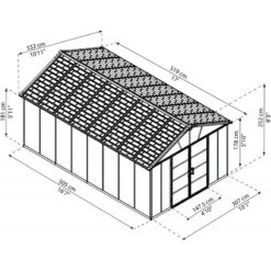 Abri De Jardin En Polycarbonate 17,2m² Sans Plancher YUKON - Palram - Canopia -Outdoor Soldes abri de jardin en polycarbonate 172m sans plancher yukon palram 2