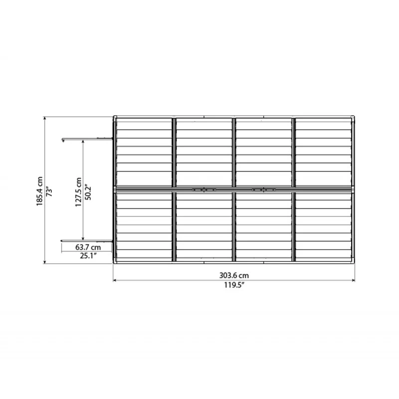 Abri De Jardin En Polycarbonate 5,28m² Skylight Amber - Palram - Canopia 3 Abri De Jardin En Polycarbonate 5,28m² Skylight Amber - Palram - Canopia – Image 3