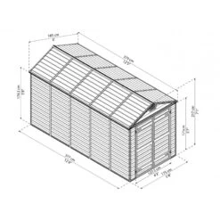 Abri De Jardin En Polycarbonate 6,59m² Skylight Amber - Palram - Canopia -Outdoor Soldes abri de jardin en polycarbonate 659m skylight amber palram 4