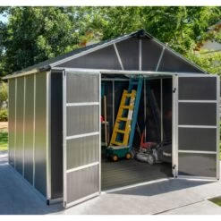 Abri De Jardin En Polycarbonate 7,9m² Sans Plancher YUKON - Palram - Canopia -Outdoor Soldes abri de jardin en polycarbonate 79m sans plancher yukon palram 1 3