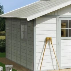Abri De Jardin En PVC 11,2m² DECO Blanc Et Gris Vert Grosfillex + Kit Ancrage Offert 9 Abri De Jardin En PVC 11,2m² DECO Blanc Et Gris Vert Grosfillex + Kit Ancrage Offert -Outdoor Soldes abri de jardin en pvc 112m deco blanc et gris vert grosfillex 3