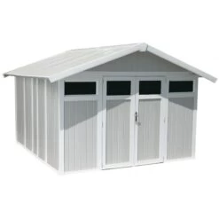 Abri De Jardin En PVC 11,2m² UTILITY Blanc Et Gris Bleu Grosfillex + Kit Ancrage Offert 10 Abri De Jardin En PVC 11,2m² UTILITY Blanc Et Gris Bleu Grosfillex + Kit Ancrage Offert -Outdoor Soldes abri de jardin en pvc 112m utility blanc et gris bleu grosfillex 4