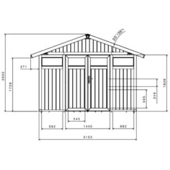 Abri De Jardin En PVC 11,2m² UTILITY Blanc Et Gris Vert Grosfillex + Kit Ancrage Offert -Outdoor Soldes abri de jardin en pvc 112m utility blanc et gris vert grosfillex 2