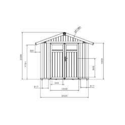 Abri De Jardin En PVC 4,9m² UTILITY Blanc Et Gris Bleu Grosfillex + Kit Ancrage Offert -Outdoor Soldes abri de jardin en pvc 49m utility blanc et gris bleu grosfillex 2