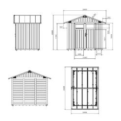 Abri De Jardin 4m² En PVC UTILITY Blanc Et Gris Vert Grosfillex + Kit Ancrage Offert -Outdoor Soldes abri de jardin en pvc 49m utility blanc et gris vert grosfillex 10