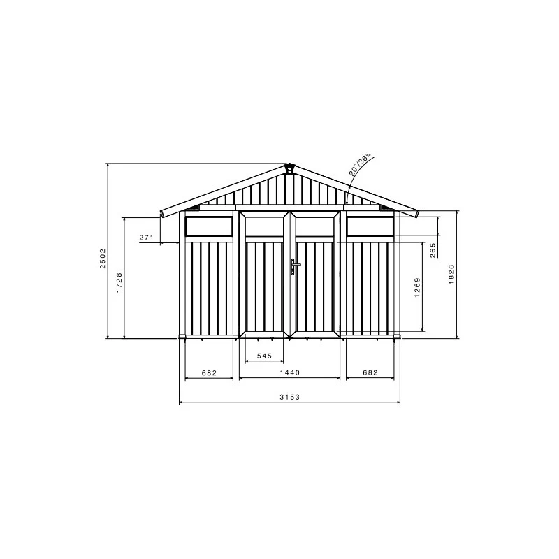 Abri De Jardin En PVC 7,53m² UTILITY Blanc Et Gris Vert Grosfillex + Kit Ancrage Offert 3 Abri De Jardin En PVC 7,53m² UTILITY Blanc Et Gris Vert Grosfillex + Kit Ancrage Offert – Image 3