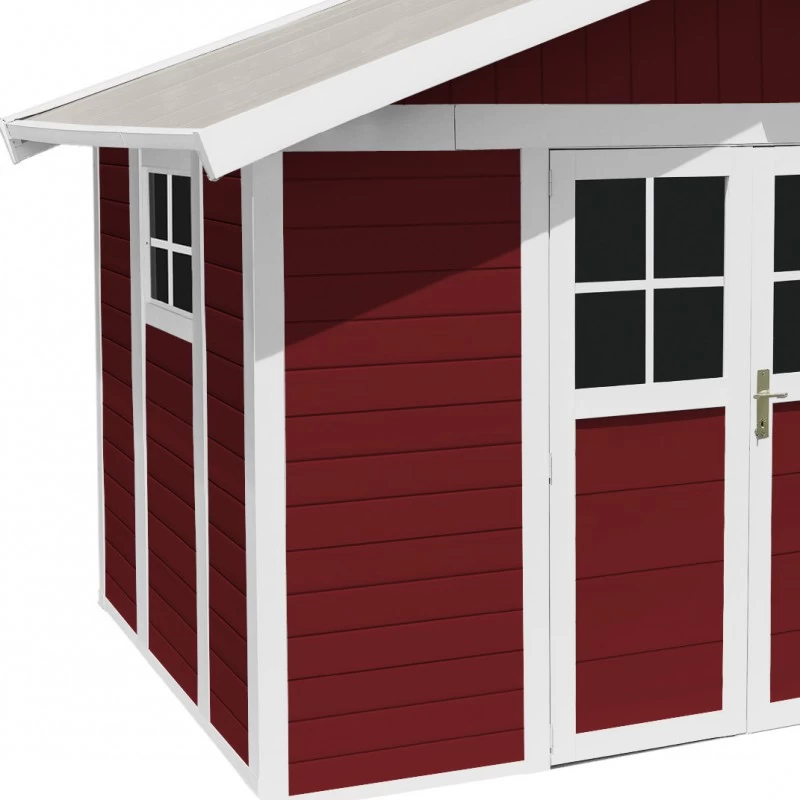 Abri De Jardin En PVC 7,5m² DECO Rouge Et Blanc Grosfillex + Kit Ancrage Offert 4 Abri De Jardin En PVC 7,5m² DECO Rouge Et Blanc Grosfillex + Kit Ancrage Offert – Image 4
