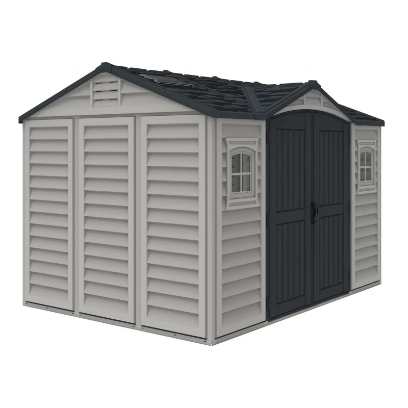 Abri De Jardin En PVC 8,05m² DarkGrey Apex + Kit De Fondation DURAMAX 5 Abri De Jardin En PVC 8,05m² DarkGrey Apex + Kit De Fondation DURAMAX – Image 5