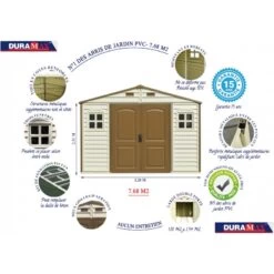 Abri De Jardin En PVC WoodStyle Premium 7,68m² Duramax 8 Abri De Jardin En PVC WoodStyle Premium 7,68m² Duramax -Outdoor Soldes abri de jardin en pvc woodstyle premium 768m duramax 2