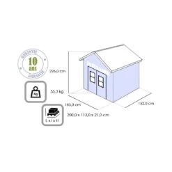 Abri De Jardin En Résine 2,8m² Gris Clair Premium 65 DPF + Plancher Keter -Outdoor Soldes abri de jardin en resine 28m gris clair premium 65 dpf plancher keter 2