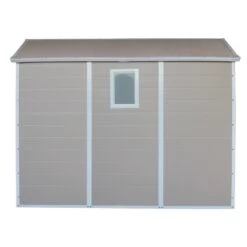 Abri De Jardin En Résine Beige 5,32m² + Kit De Fondation - JOBU -Outdoor Soldes abri de jardin en resine beige 532m kit de fondation jobu 4