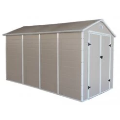 Abri De Jardin En Résine Beige 6,99m² + Kit De Fondation - JOBU