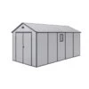 Abri De Jardin En Résine Gris 11m² + Kit De Fondation - JOBU