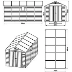 Abri De Jardin En Résine Gris 11m² + Kit De Fondation - JOBU -Outdoor Soldes abri de jardin en resine gris 11m kit de fondation jobu 2