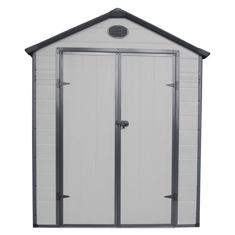 Abri De Jardin En Résine Gris 5,32m² + Kit De Fondation - JOBU 3 Abri De Jardin En Résine Gris 5,32m² + Kit De Fondation - JOBU – Image 3