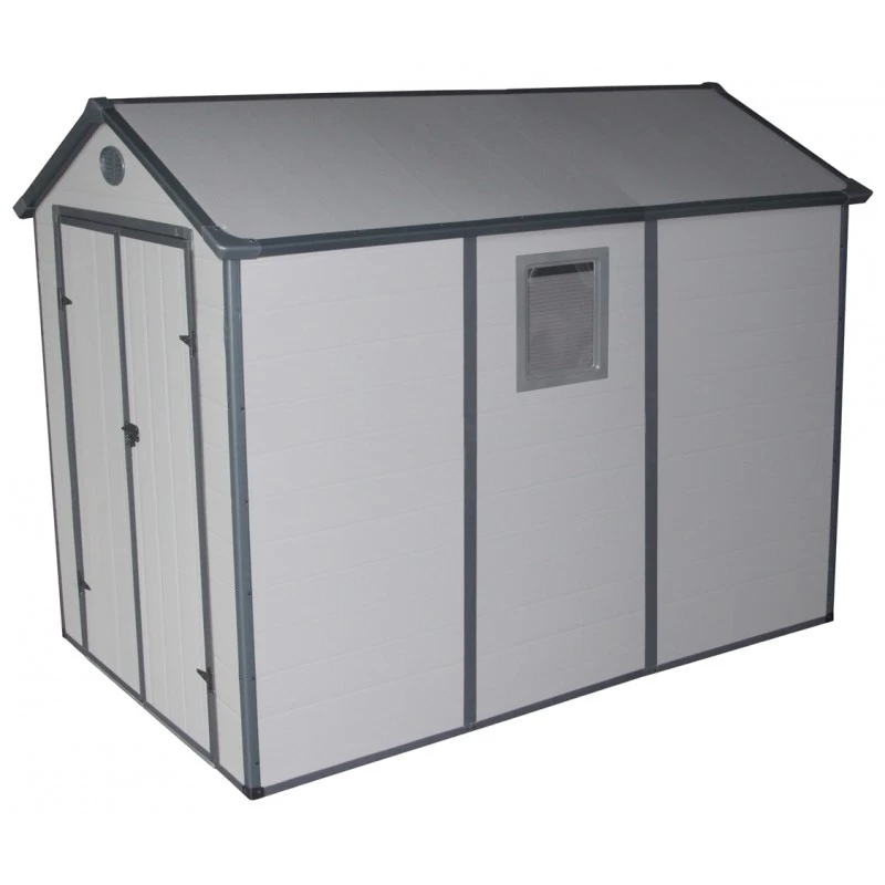Abri De Jardin En Résine Gris 5,32m² + Kit De Fondation - JOBU 4 Abri De Jardin En Résine Gris 5,32m² + Kit De Fondation - JOBU – Image 4