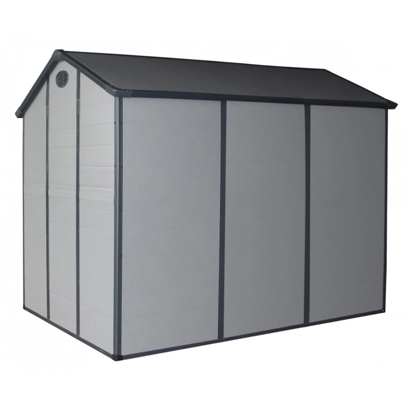Abri De Jardin En Résine Gris 5,32m² + Kit De Fondation - JOBU 5 Abri De Jardin En Résine Gris 5,32m² + Kit De Fondation - JOBU – Image 5