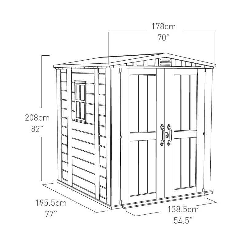 Abri De Jardin En Résine Sydney 3,48m² + Plancher Keter 4 Abri De Jardin En Résine Sydney 3,48m² + Plancher Keter – Image 4