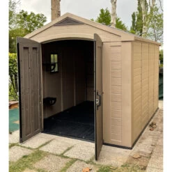 Abri De Jardin En Résine Sydney 8,5m² + Plancher Keter -Outdoor Soldes abri de jardin en resine sydney 808m plancher keter 2