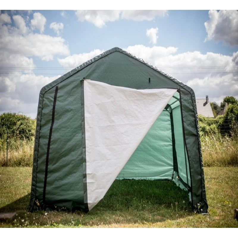 Abri De Jardin En Toile Renforcée Verte Toit 2 Pentes 13,30m² HABRITA 2 Abri De Jardin En Toile Renforcée Verte Toit 2 Pentes 13,30m² HABRITA – Image 2