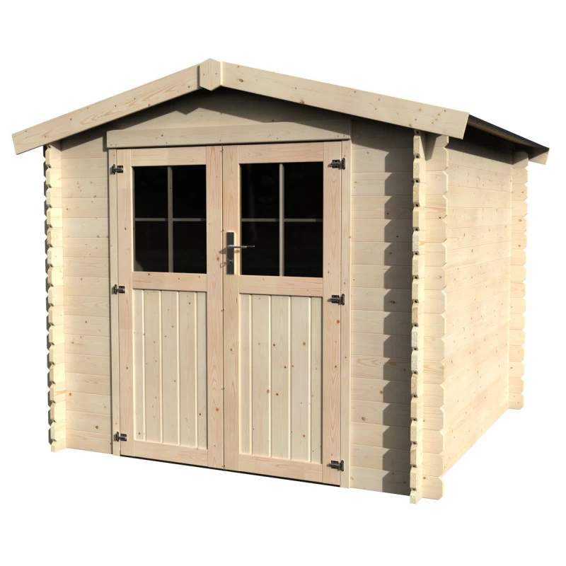 Abri De Jardin Flandres 6,12m² En Bois Massif 28mm Avec Double Porte – Décor Et Jardin 1 Abri De Jardin Flandres 6,12m² En Bois Massif 28mm Avec Double Porte – Décor Et Jardin