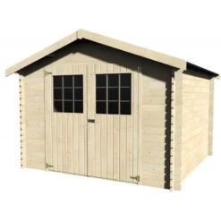 Abri De Jardin Flodovrak 9,92m² En Bois Massif 28mm Avec Double Porte – Décor Et Jardin