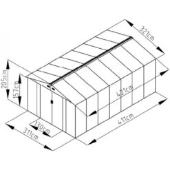 Abri De Jardin Métal 13,51m² Imitation Bois Vieilli -Outdoor Soldes abri de jardin metal 1351m imitation bois vieilli 2