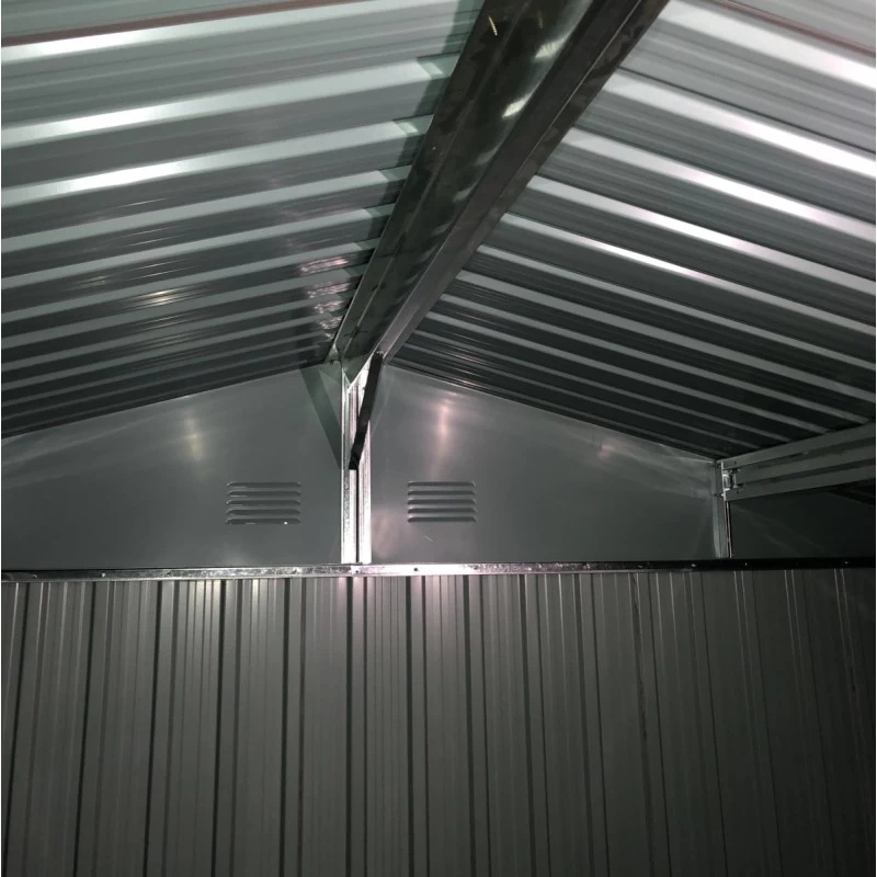 Abri De Jardin Métal 13,6m² WoodTouch Beige + Kit D'ancrage X-METAL 4 Abri De Jardin Métal 13,6m² WoodTouch Beige + Kit D'ancrage X-METAL – Image 4