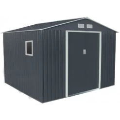 Abri De Jardin Métal 7,06m² PLUS Anthracite + Kit D'ancrage X-METAL