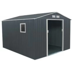 Abri De Jardin En Métal 8,84m² PLUS Anthracite + Kit D'ancrage X-METAL -Outdoor Soldes abri de jardin metal 884m plus anthracite kit d ancrage x metal 2