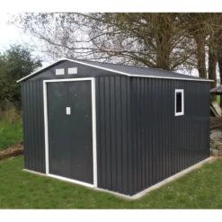 Abri De Jardin En Métal 8,84m² PLUS Anthracite + Kit D'ancrage X-METAL -Outdoor Soldes abri de jardin metal 884m plus anthracite kit d ancrage x metal 4