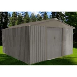 Abri De Jardin Métal 9,66m² Imitation Bois Vieilli -Outdoor Soldes abri de jardin metal 966m imitation bois vieilli 3