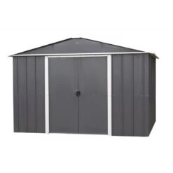 Abri De Jardin Métal Anthracite 12m² + Kit D'ancrage Inclus - YARDMASTER