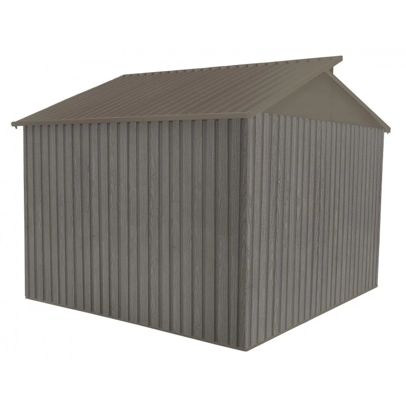 Abri De Jardin Métal Avec Puit De Lumière 7,25m² Imitation Bois Vieilli 2 Abri De Jardin Métal Avec Puit De Lumière 7,25m² Imitation Bois Vieilli – Image 2