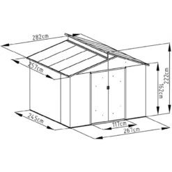 Abri De Jardin Métal Avec Puit De Lumière 7,25m² Imitation Bois Vieilli 7 Abri De Jardin Métal Avec Puit De Lumière 7,25m² Imitation Bois Vieilli -Outdoor Soldes abri de jardin metal avec puit de lumiere 725m imitation bois vieilli 2