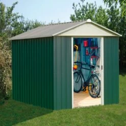 Abri De Jardin Métal Vert 2,77m² + Kit D'ancrage Inclus - YARDMASTER -Outdoor Soldes abri de jardin metal vert 277m kit d ancrage inclus yardmaster 4