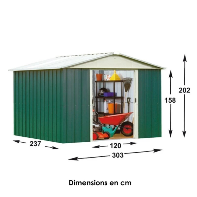 Abri De Jardin Métal Vert 7,18m² + Kit D'ancrage Inclus - YARDMASTER 4 Abri De Jardin Métal Vert 7,18m² + Kit D'ancrage Inclus - YARDMASTER – Image 4