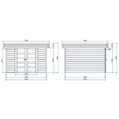 Abri De Jardin Odense 8,98m² En Bois Massif 28mm à Toit Plat - SOLID -Outdoor Soldes abri de jardin odense 898m en bois massif 28mm a toit plat solid 2