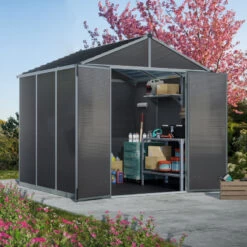 Abri De Jardin RUBICON 5,4m² En Aluminium Et Polycarbonate - Canopia By Palram -Outdoor Soldes abri de jardin rubicon 237x229cm en aluminium et polycarbonate canopia by palram 3