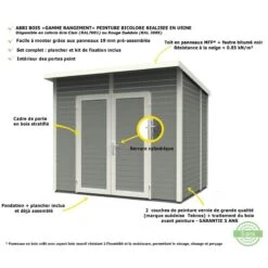 Abri De Jardin Skur 1 2,19m² + Plancher Traité Peint Anthracite Baltic -Outdoor Soldes abri de jardin skur 1 219m plancher traite peint anthracite baltic 5