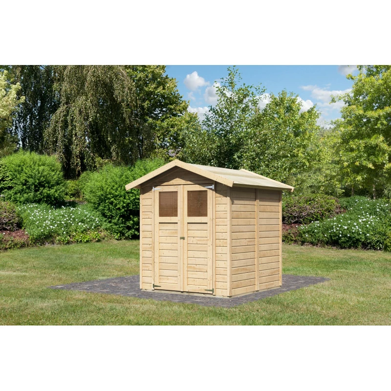 Abri De Jardin Dahme 3 De 3,31m² Panneaux Bois 14mm - Karibu 2 Abri De Jardin Dahme 3 De 3,31m² Panneaux Bois 14mm - Karibu – Image 2